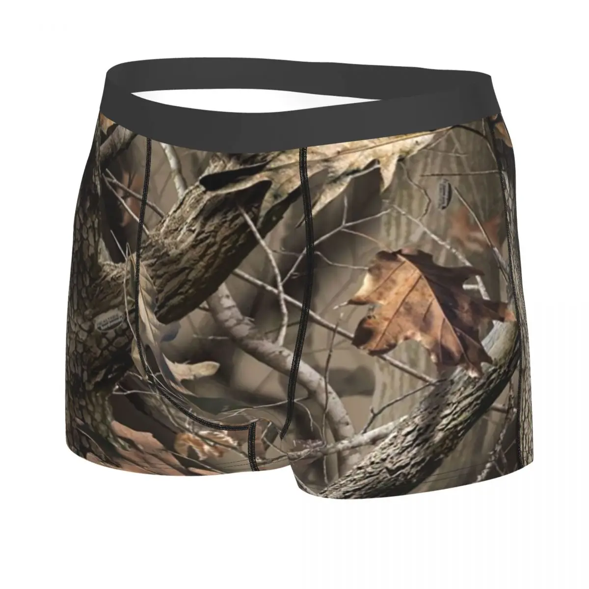 Real Tree Camouflage Underwear Men Sexy Printed Customized Gothic Hip Hop Boxer Shorts Panties