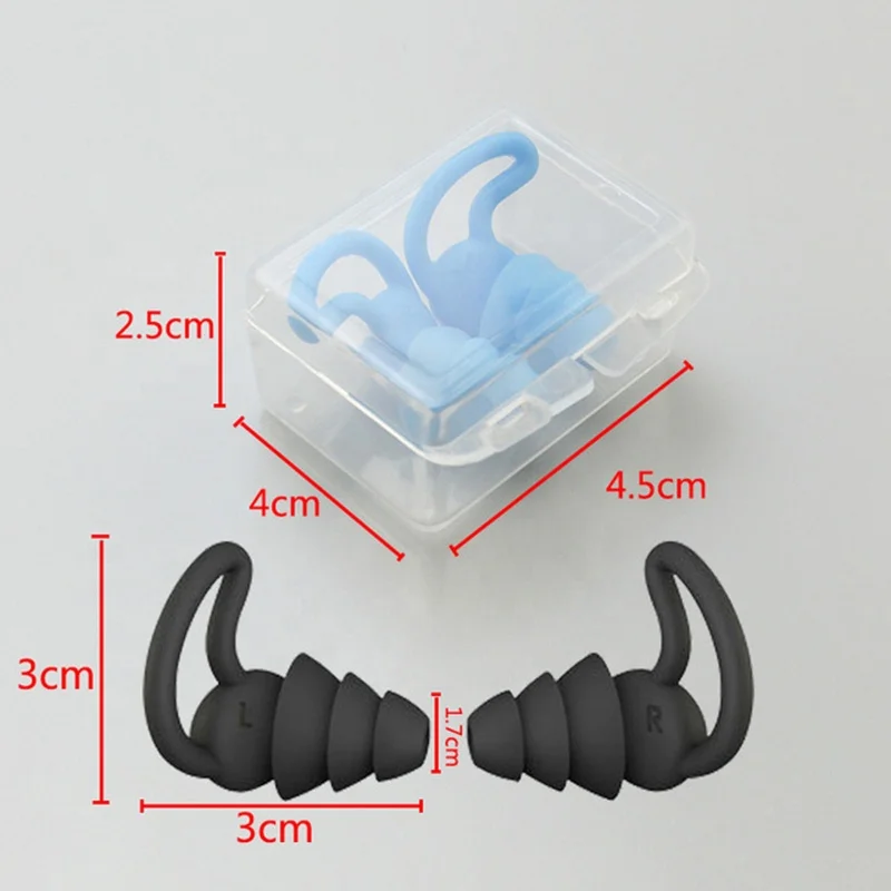 Soft Silicone Sleeping Ear Plugs Sound Insulation Ear Protection Anti-Noise Plug Sleep Noise Reduction Swim Waterproof Earplugs