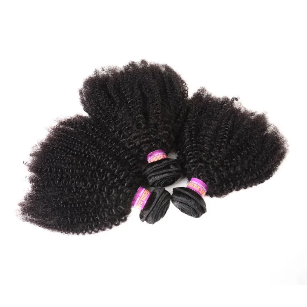10A Afro Kinky Curly Bündel 100% Echthaar Doppelt gewebte Haarverlängerungen geeignet für schwarze Frauen 10-24 Zoll 1 Stück – Detail 3