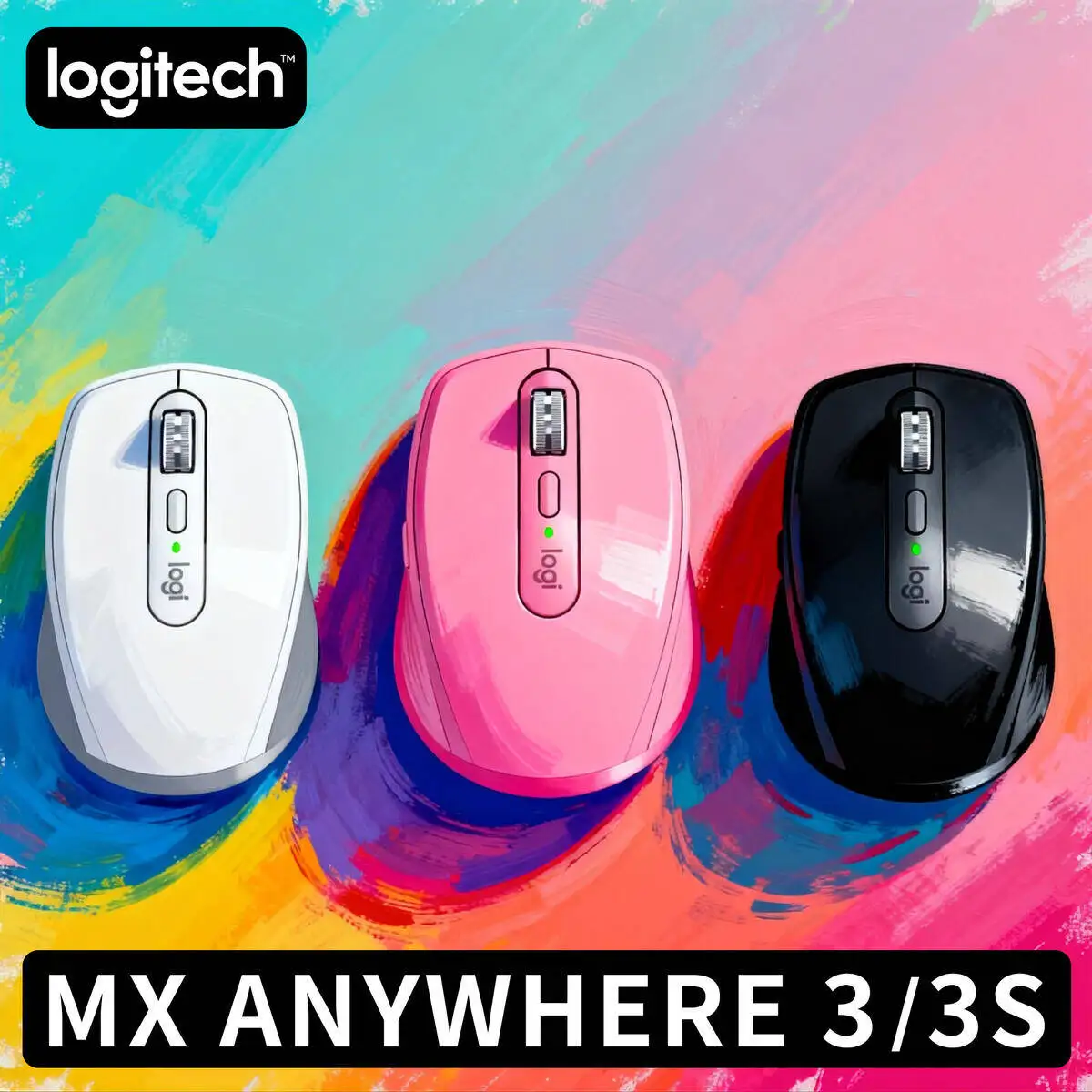 

Logitech MX Anywhere 3S Portable Bluetooth Mouse High Accuracy Fast Scrolling for Business Travel Gaming