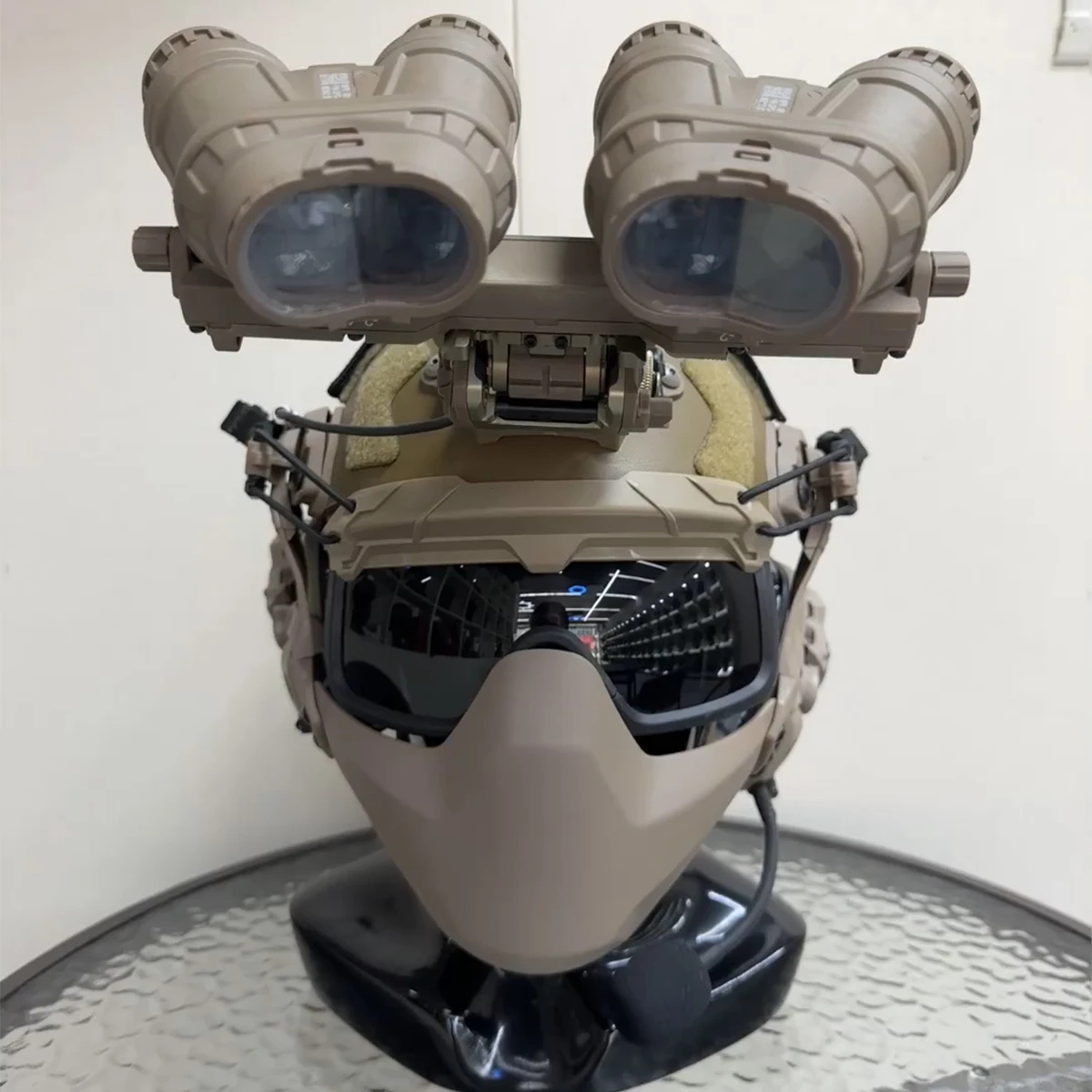 مجموعة خوذة تكتيكية مع حامل جهاز الرؤية الليلية GSGM، قناع واقٍ لنظارات سماعة الرأس طراز NVG لتصوير كرات الطلاء Airsoft