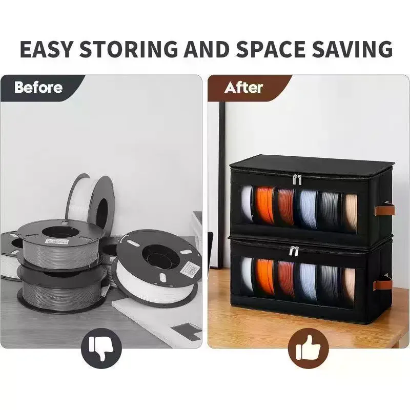 Filament Storage Box - 3D Printer Filament Storage Containers 3D Printing Accessories Holder Rack For Home, Office Workshop