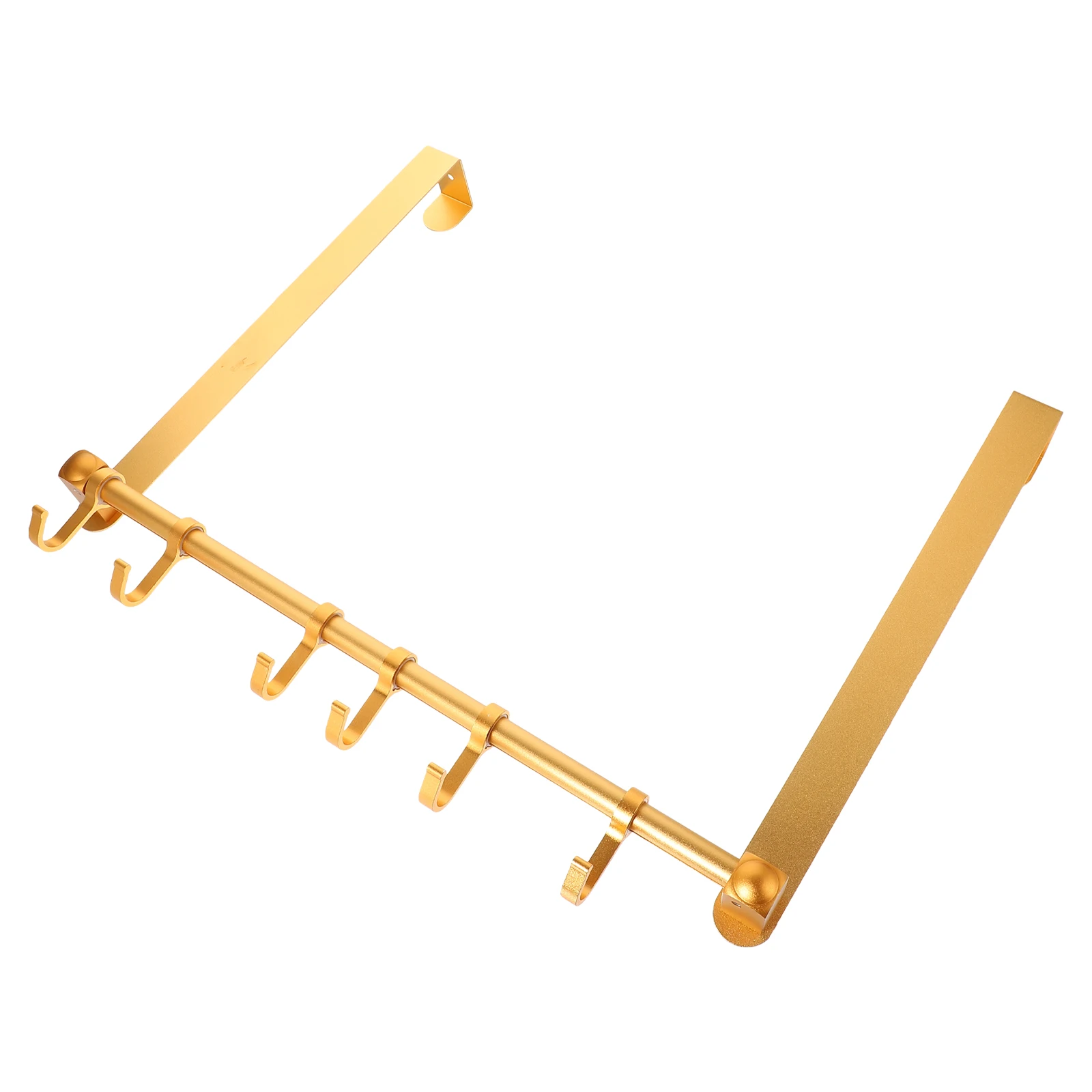 

1 set 1 Set Of Door Back Hanger Hook For Hanging Coat Hats Towels Punch Free Space-Saving Over The Door Organizer Rack Aluminum