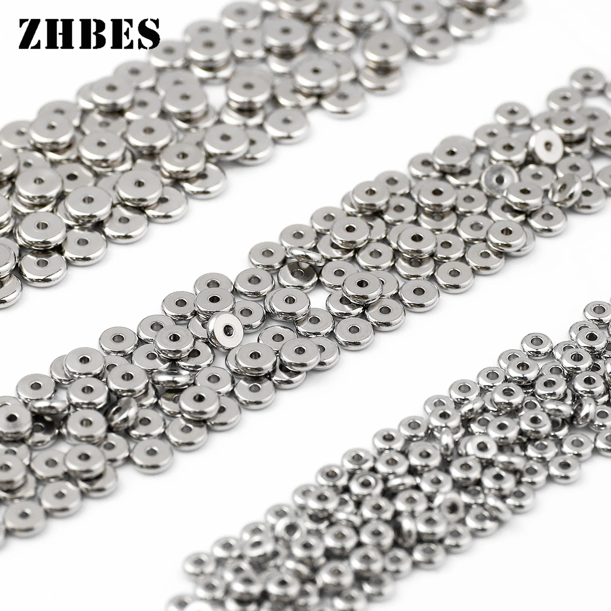 

4/5/6mm Stainless Steel Coin Shape Flat Spacer Loose Beads for Jewelry Making Bracelet Necklace DIY materials Accessories