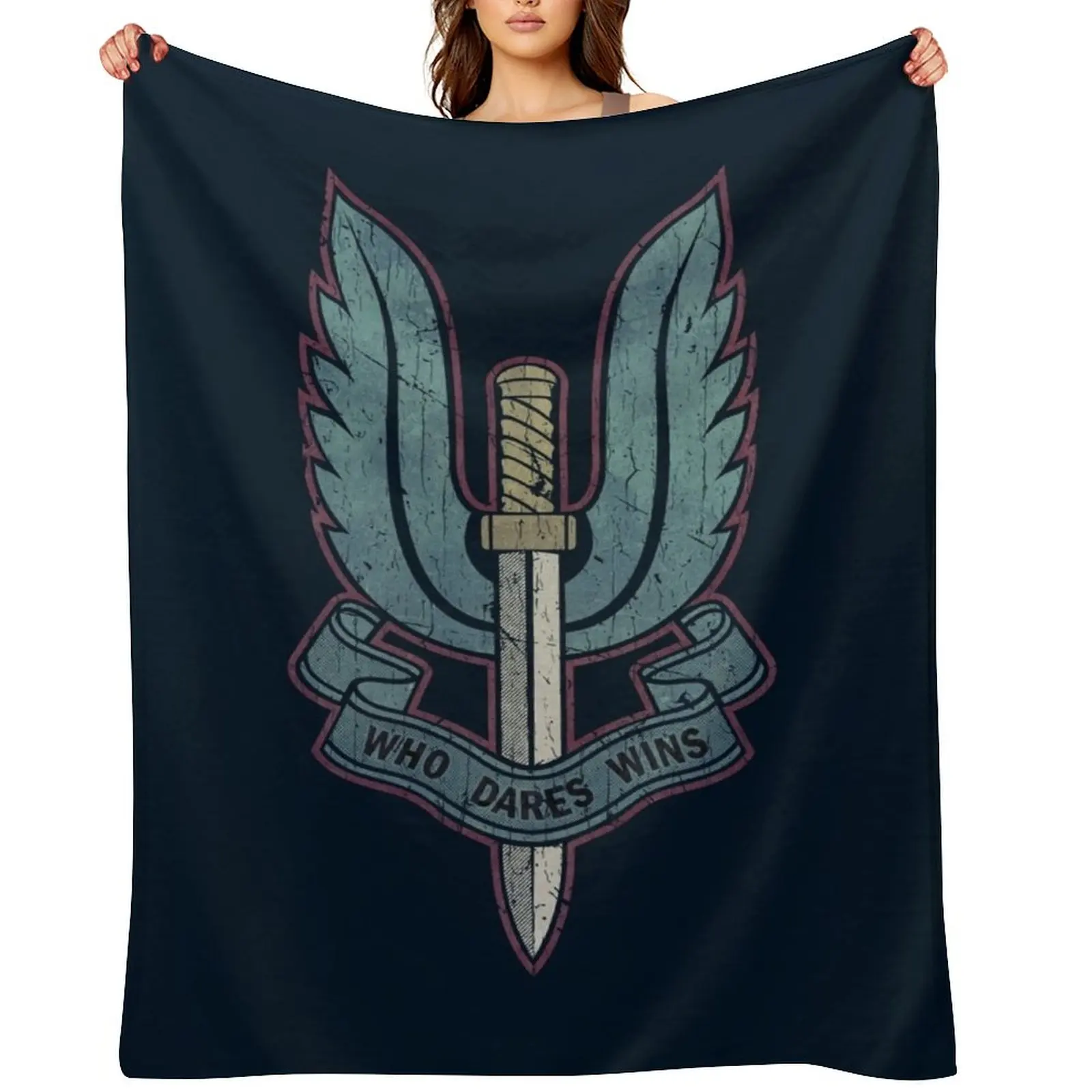 

British SAS Emblem Throw Blanket Stuffeds Multi-Purpose Baby Blankets For Bed Blankets