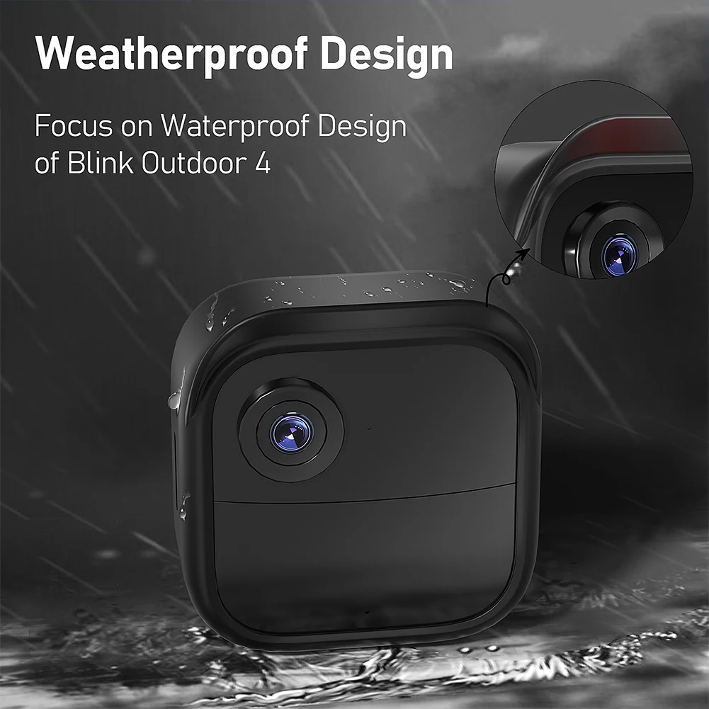 3/2/1PCS Waterproof Silicone Case For Blink Outdoor 4 (4th Gen) Security Camera Protective Cover Skin Outdoor Camera Accessories