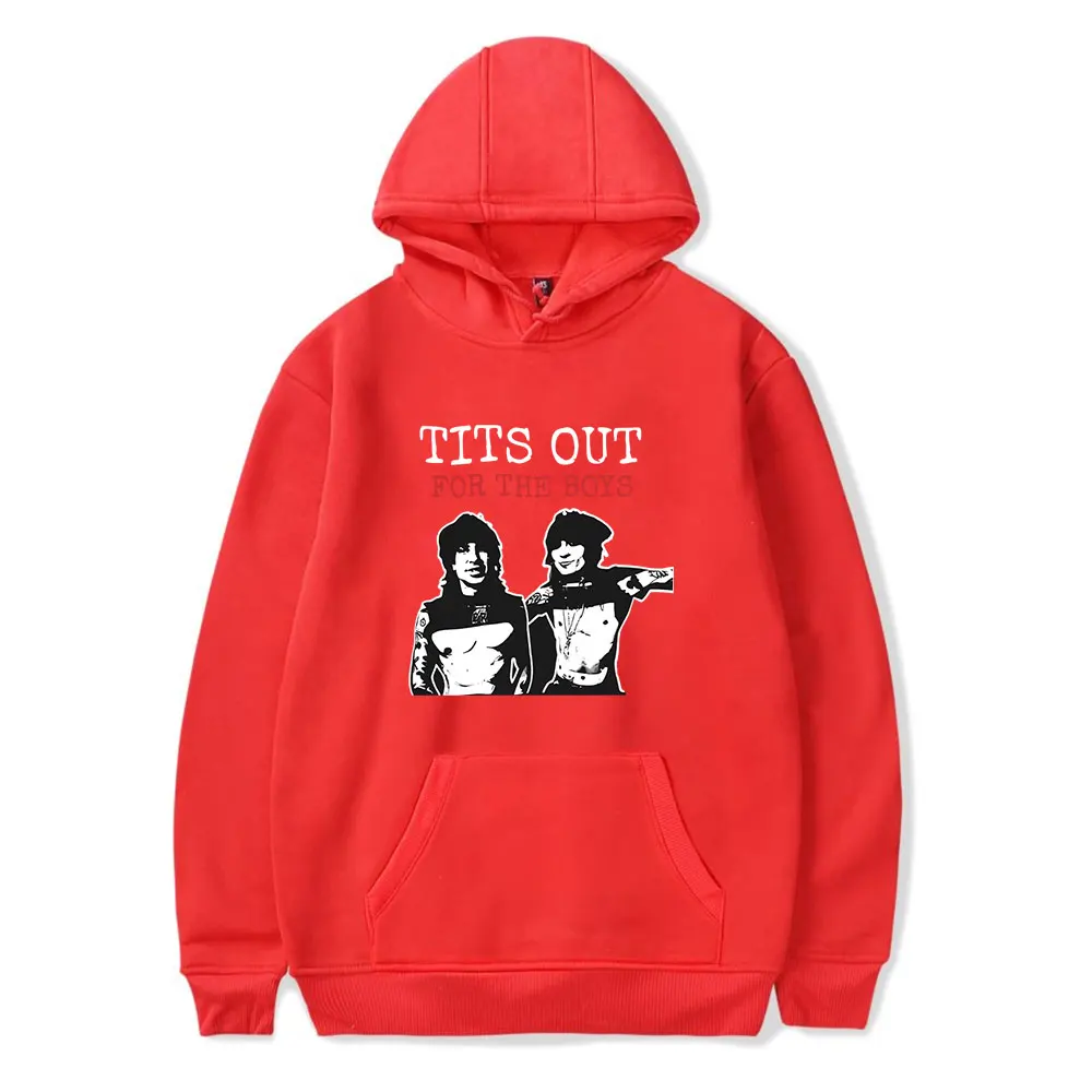 Jake Webber merch Tits out for The Boys hooded drawstring pullover เสื้อสเวตเชิ้ตชาย/หญิงแบบสวมหัวฮิปฮอปแร็ปเปอร์