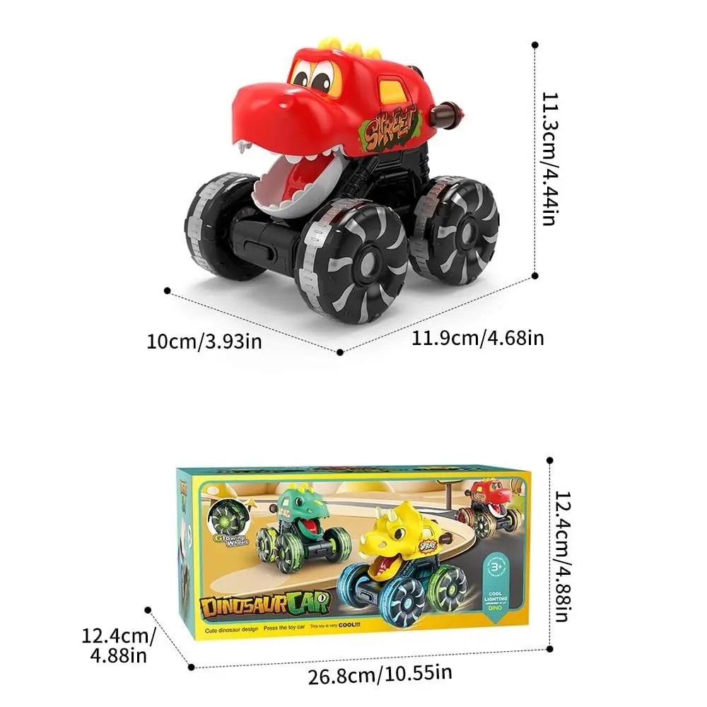 مضحك ماجيك الجمود الصحافة الذهاب دينو شاحنة الحركة المنشط تضيء ميزة ديناصور شاحنة عمل سيارة تضيء الشاحنات ألعاب أطفال #6