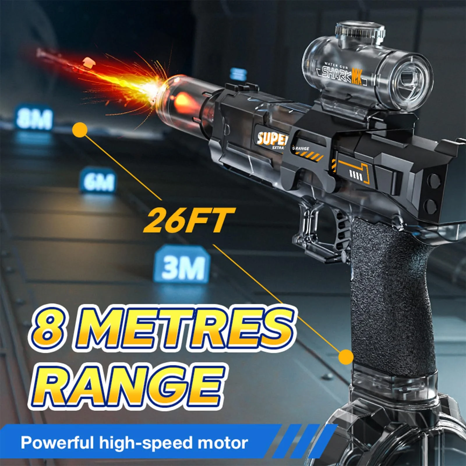 Potente giocattolo spruzzatore d'acqua elettrico - Gioco automatico di attività acquatiche ricaricabile tramite USB per divertimento in spiaggia e feste al mare