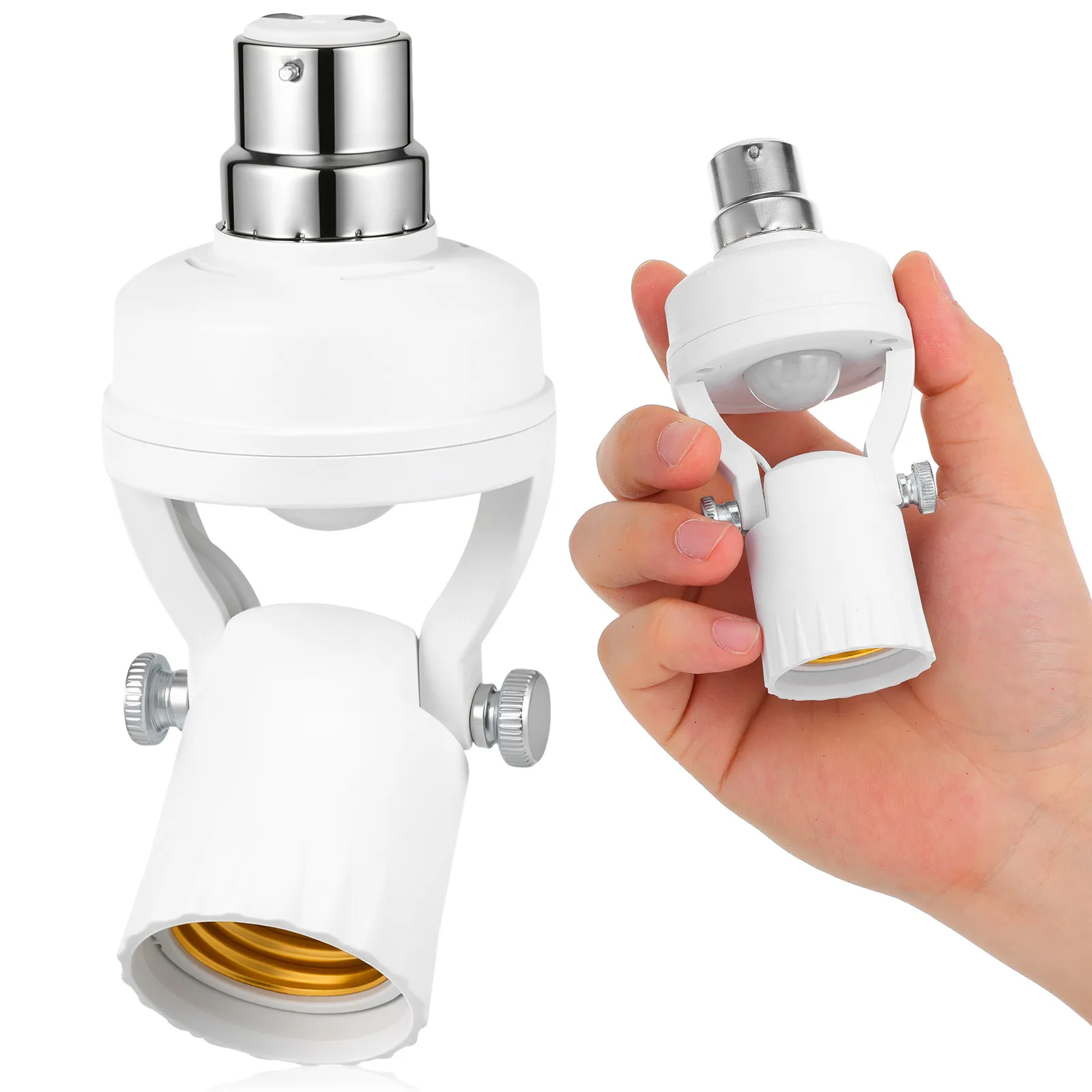 

B22 Sensor Lamp Socket Human Infrared Sensor Light Holder Stable Performance High Sensitivity Easy Installation for Hotels