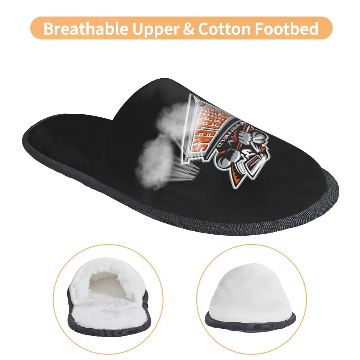 مخصص The Sheffield Steelers (2) النعال رغوة الذاكرة الدافئة الناعمة النساء شبشب منزل أحذية مريحة في الأماكن المغلقة #4