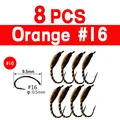 8 piezas NARANJA talla 16