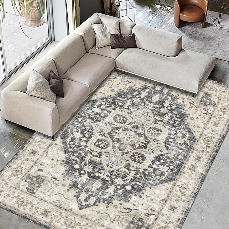 

VIKAMA American Bohemian-Style Living Room Rug Persian Bedroom Coffee Table Sofa Vintage Home Bedside Mat Home Decor