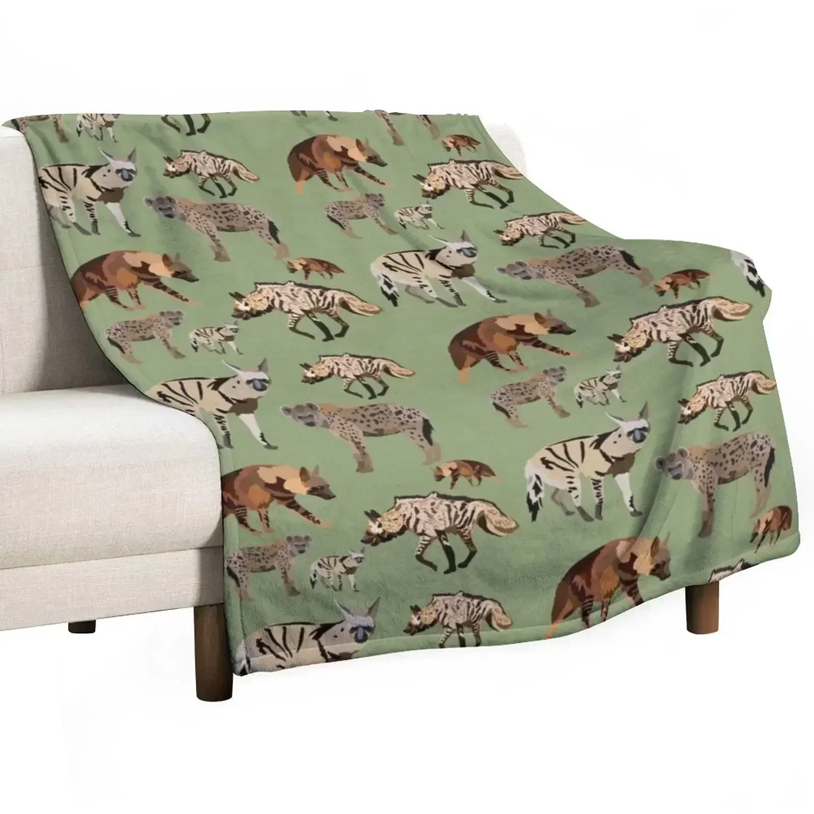 H is for Hyena Throw Blanket warm for winter Softest Blankets