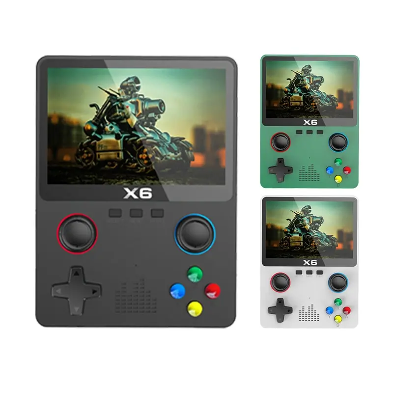 

X6 Handheld Game Console 3.5 Inch IPS Screen Retro Game Player 3D Joystick With 10000+ Games 11 Emulator For Children's Gift