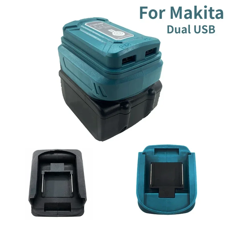 Imagem -03 - Dual Usb Power Bank Converter Fonte de Energia para Makita 14.4v 18v Lithium Battery Adapter Bl1840 Bl1850 Bl1860 com Luz Led