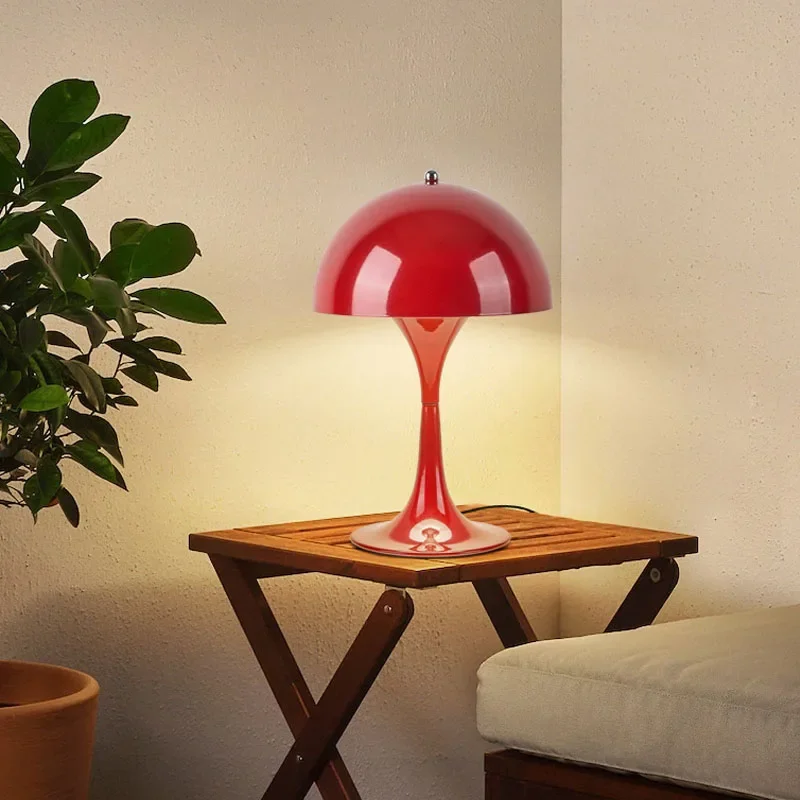 Mushroom Flower Bud LED Rechargeable Table Lamps Desk Lamp Touch Night Lights for Bedroom Restaurant Cafe Modern Decorate Light