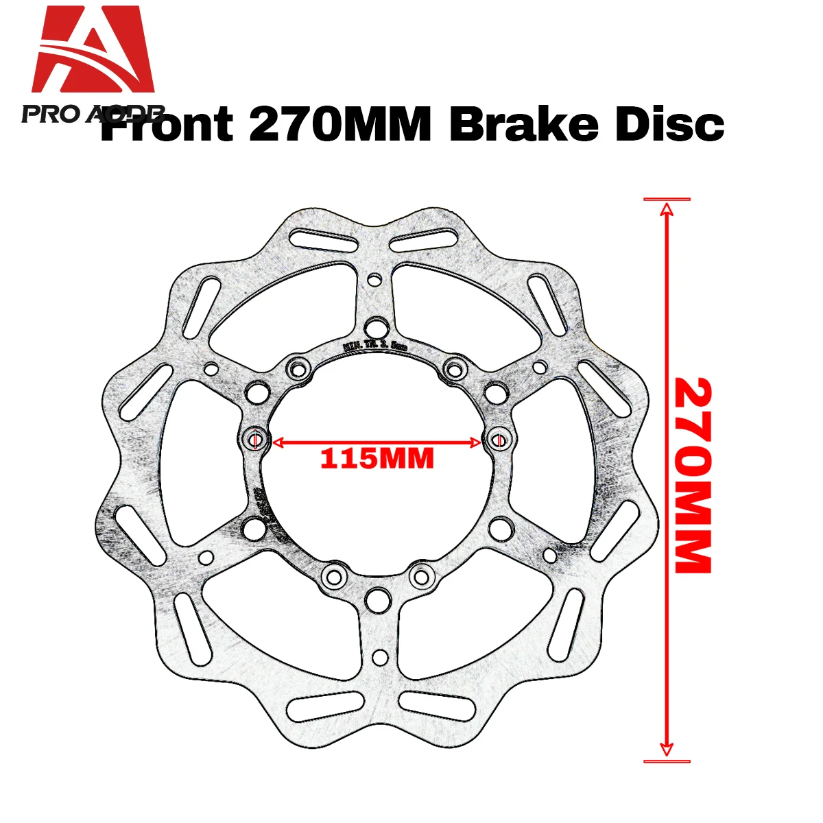 Ventilated Stainless Steel 260mm 270mm Front Brake Rotor Disc Fit Honda CR CRF 250 450 R E X RX L Dirt Bike Brake Upgrade Parts view 4