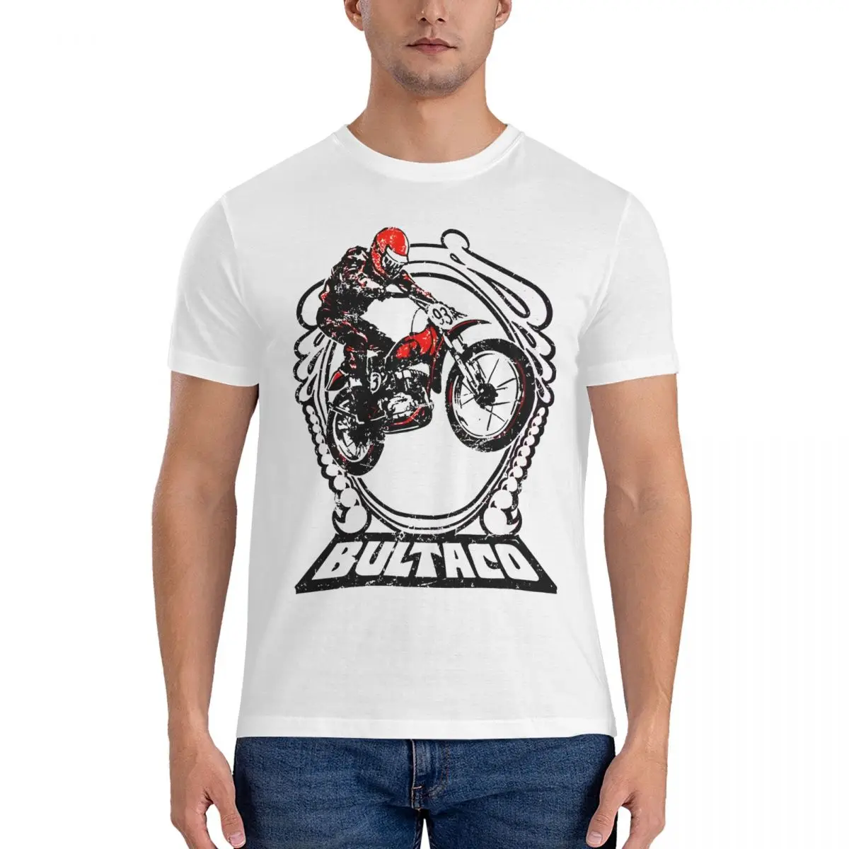 Men's T-Shirt Bandidos Del Eterno Camiseta Esencial Novelty Pure Cotton Tee Shirt Short Sleeve Bultaco T Shirt Crewneck Present