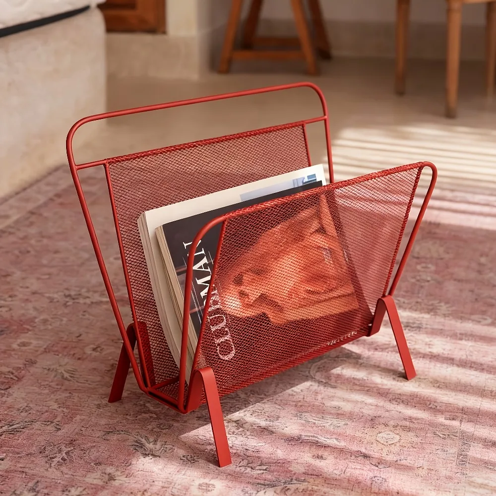 V-Shaped Book Shelf Minimalist Modern CD Magazine Display Storage Case Room Decorations Home Organizer Interior Accessories