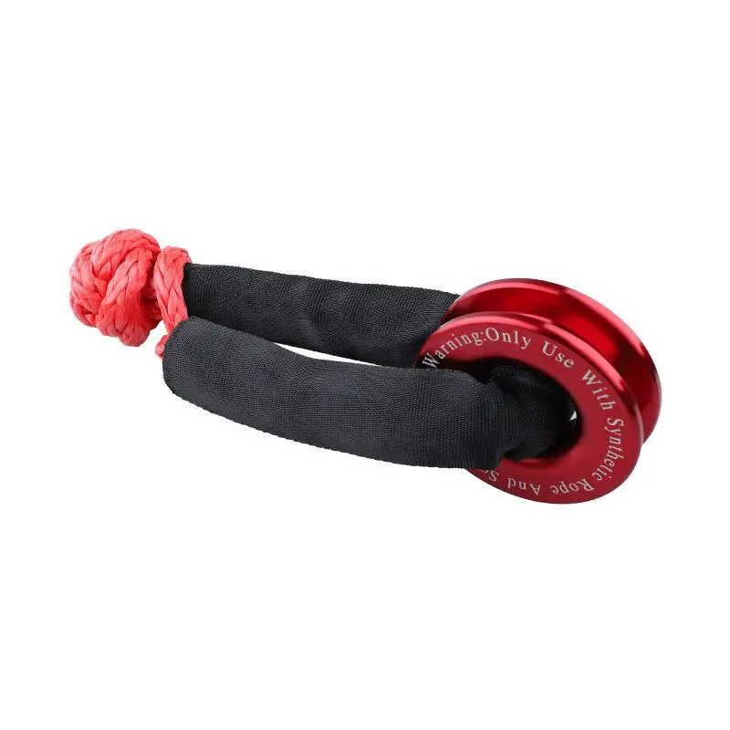 Heavy Duty Recovery Ring Snatch Block Soft Shackle Impact Resistant Tow Winch Rope for ATV UTV Truck Off-Road Trips