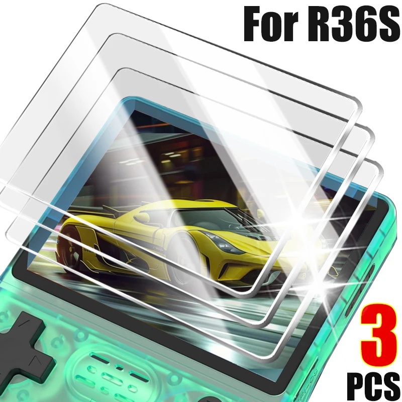 

3-1Pcs Tempered Glass Film For R36S 3.5 Inch Game Console Screen Protector Full Cover Protective Films For R36S Game Handheld