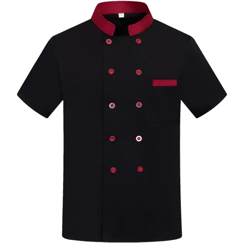 Back Full Network Chef Work Clothes for Men Short Sleeve Breathable Chef Clothes for Women Hotel Kitchen Quality