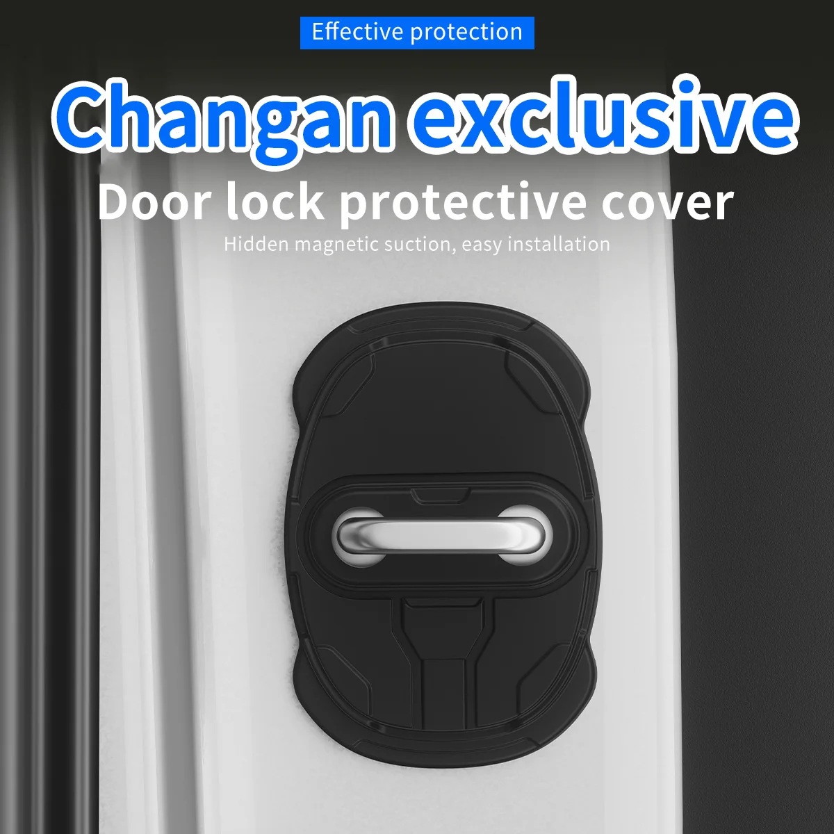 4Pcs Silicone Door Lock Covers For Changan S09 Anti-Collision Protective Buckle Stickers Car Interior Accessories