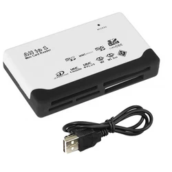 Memory Card Reader Office Hotel External USB 2.0 Adapter Computer Laptop Fast Data Transmission Speed Reading Writing Converter