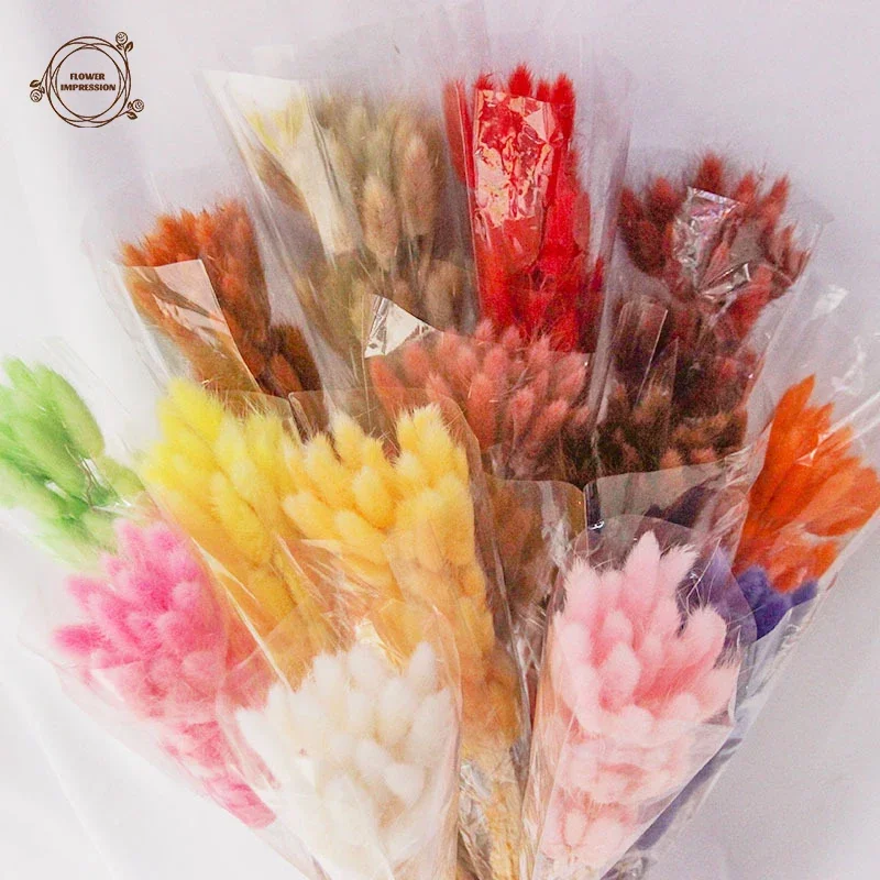 50PCS Rabbit Tail Dried Flowers Natural Bunny Tails Grass Bouquet Boho Home Decor Lagurus Ovatus Wedding Table Decor Accessories view 6