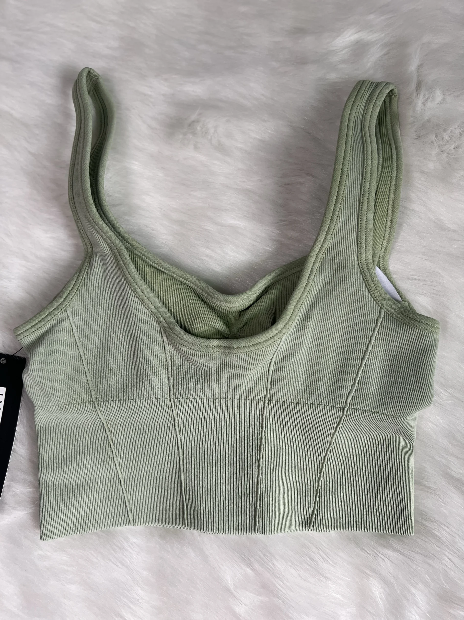 Top Deportivo sin Espalda para Mujer, Ceco con Tirantes y Rell en el P, Estilo Corto, Moda para el Trabajo, Color S...