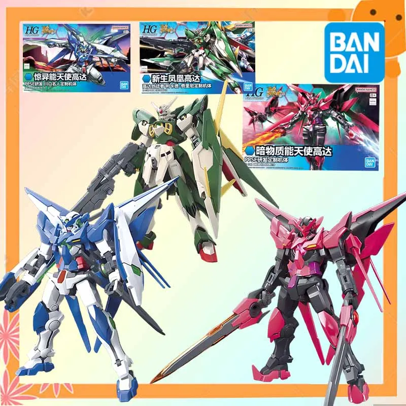 

High quality BANDAI ORIGINAL HG GUNDAM EXIA DARK MATTER FENIGE RINASCITA 1/144 Anime Action Figure Assembly Model Toys