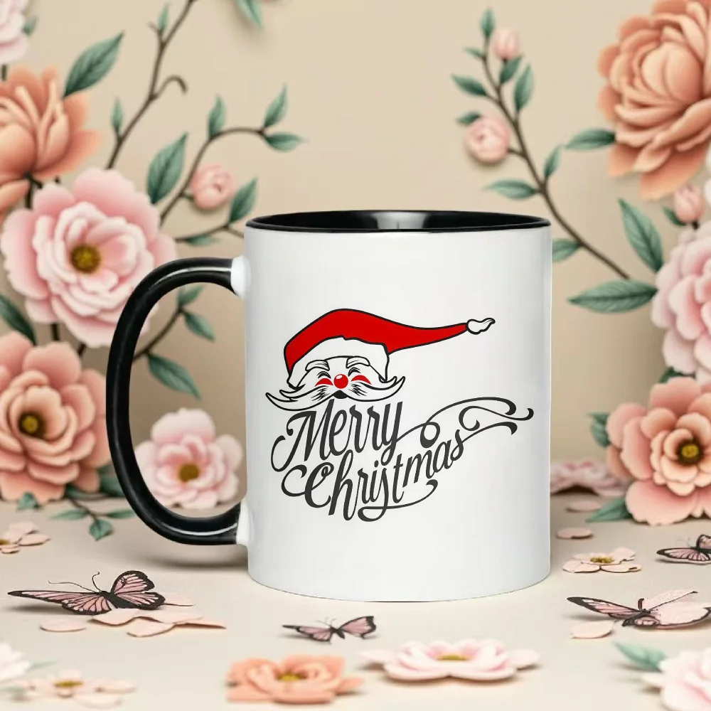 Cross-border Christmas Ceramic Mug - Santa design with 