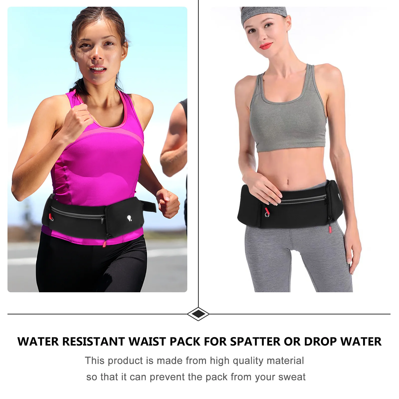 Lightweight Water Resistant Waist Pouch Big Capacity Mobile Phone Bag for Running Workout Sports Outdoor Travel Fitness