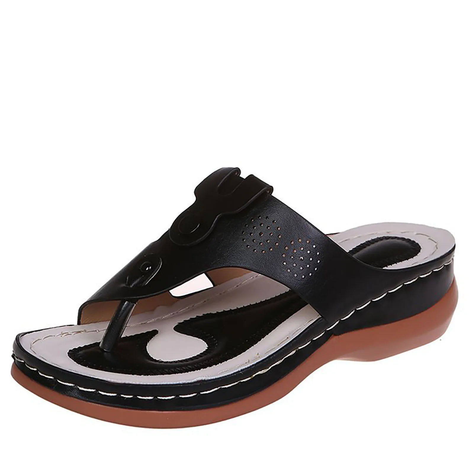 Women's Summer Flip Flops Sandals Arch Support High Increased Non-slip Sandals Suitable for Travel Indoor Outdoor