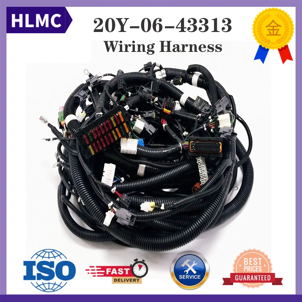 

Excavator Main Outer Wiring Harness PC200-8MO PC220-8MO Cable Wire Harness 20Y-06-43312 20Y-06-43313