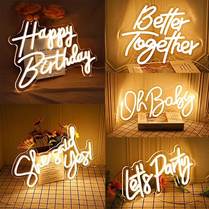 

Mr and Mrs Neon Sign LED Light For Wedding Party Room Birthday Bar Neon Sign Light Wall Decor Letter Night Lights