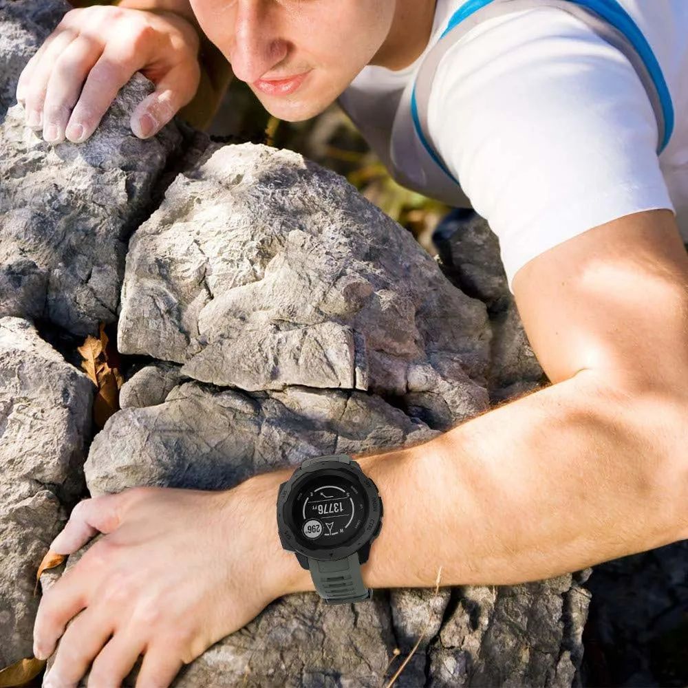 Band For Garmin Instinct with a Soft Silicone Watch Strap - Compatible with Instinct 2/ Solar/ Tactical/Instinct 1