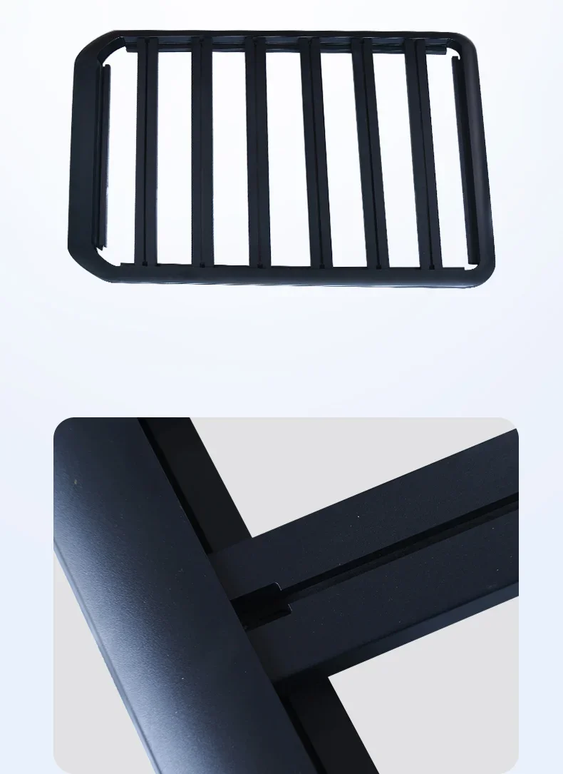 4x4 Universal Double Layer Aluminum Alloy Car Top Hitch Mounted Cargo Carrier Rack Luggage Basket 160*130CM Parts Car Roof Racks