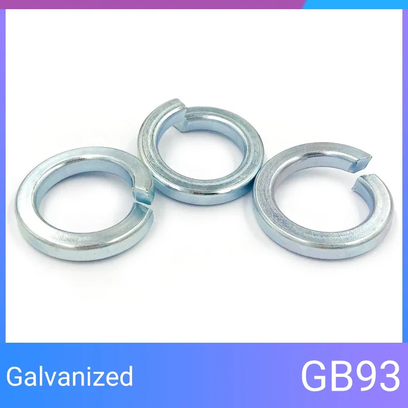 M2 M3 M4 M5 M6 M8 M10~M27 Carbon Steel Plated White Zinc Thin Open Elastic Spring Metal Gasket Meson