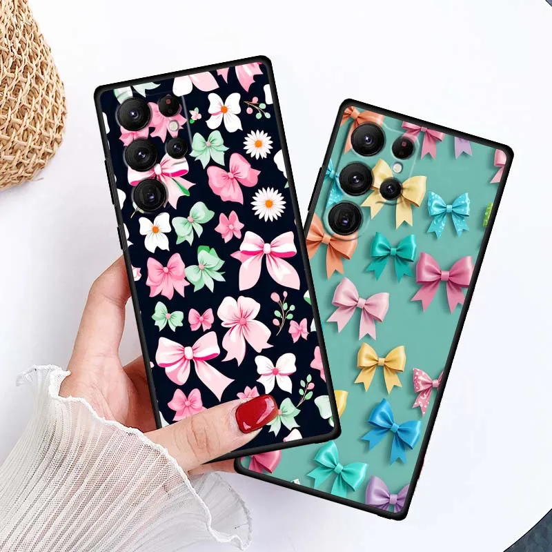 نمط تصميم القوس لسامسونج غالاكسي S26 S25 S24 S23 S22 S21 S20 Ultra Plus FE 5G غطاء أسود ناعم من البولي يوريثان الحراري