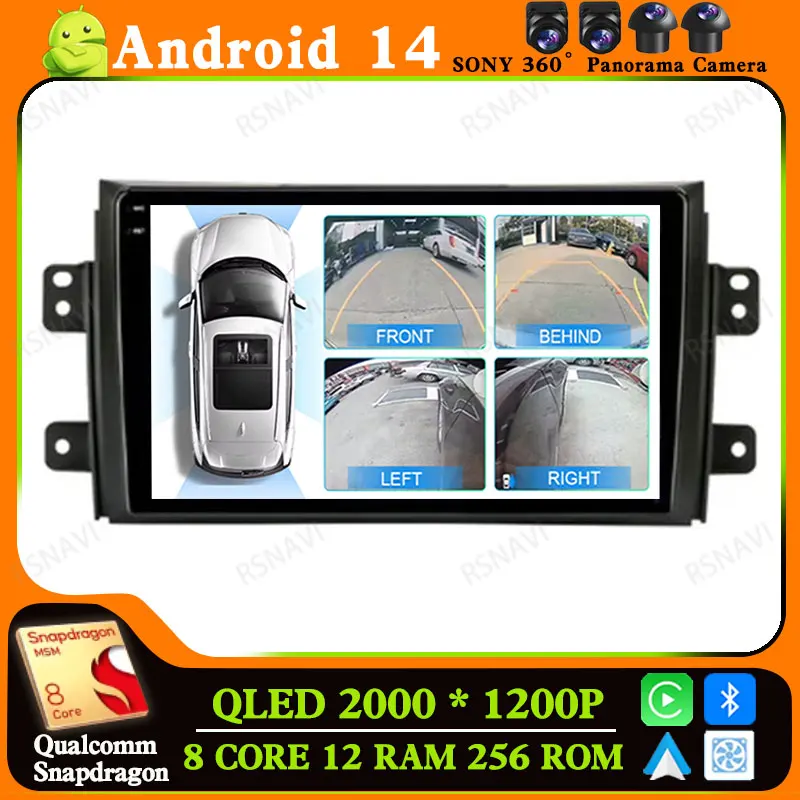 

Andoird 14 Car Radio For Suzuki SX4 2006-2013 GPS 2DIN Multimedia Wireless Carplay Auto Head Unit Navigation Viedo Player BT DSP