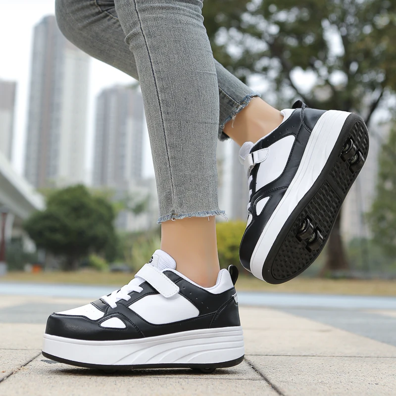 Comfortable 2025 New Winter Heelys (Girls): Invisible 4-Wheel Auto-Retractable Wear-Resistant Sports Shoes