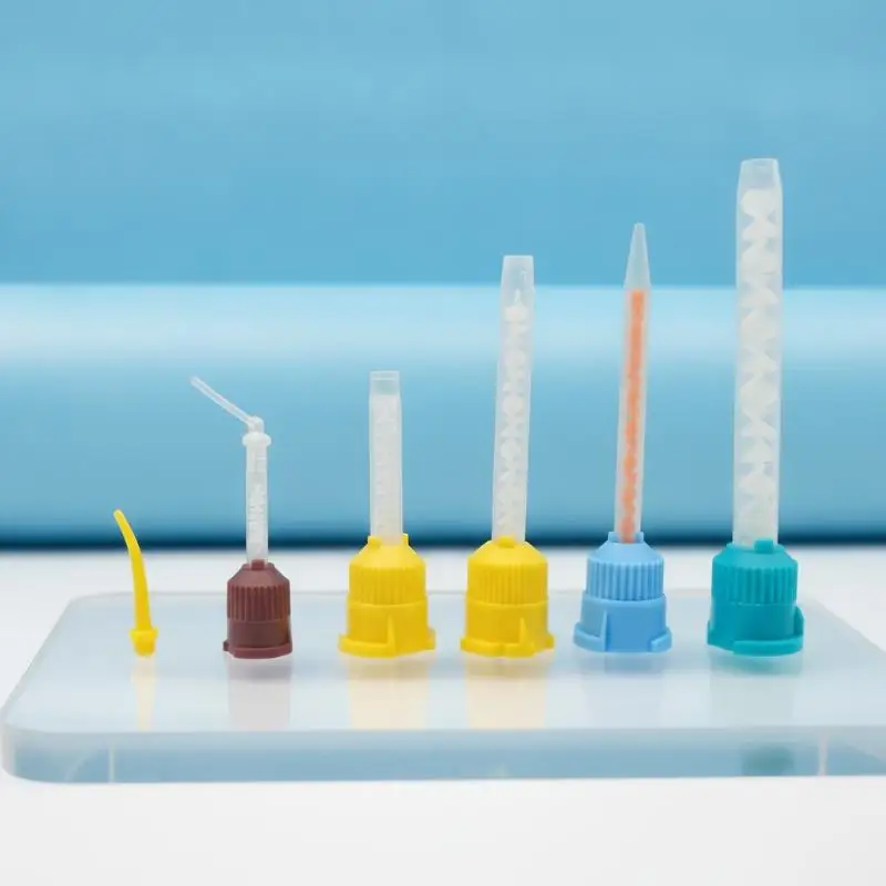 1Set 1:1 Disposable Dental Mixing Tips Silicone Rubber Impression Mixing Head