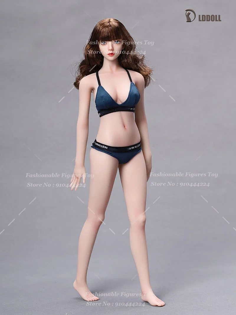 Customized CN28L 1/6 Female Soldier Body Flexible Large Chest Long legs Silicone Seamless Makeup 12Inch Action Figure Dolls