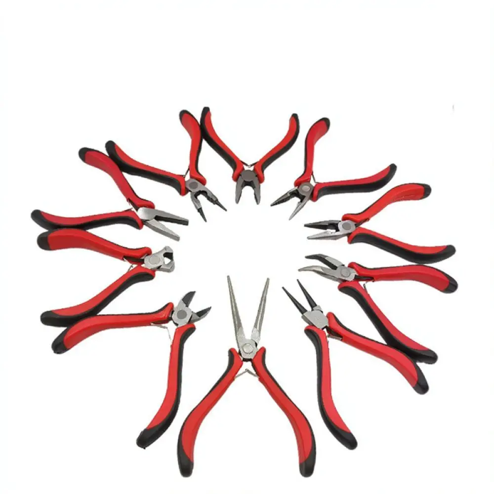 Handmade Jewelry Tool Set Carbon Steel Pliers For Dongxiqiang Beading Wire Work Cutter Bent Needle Flat Round Nose Pliers