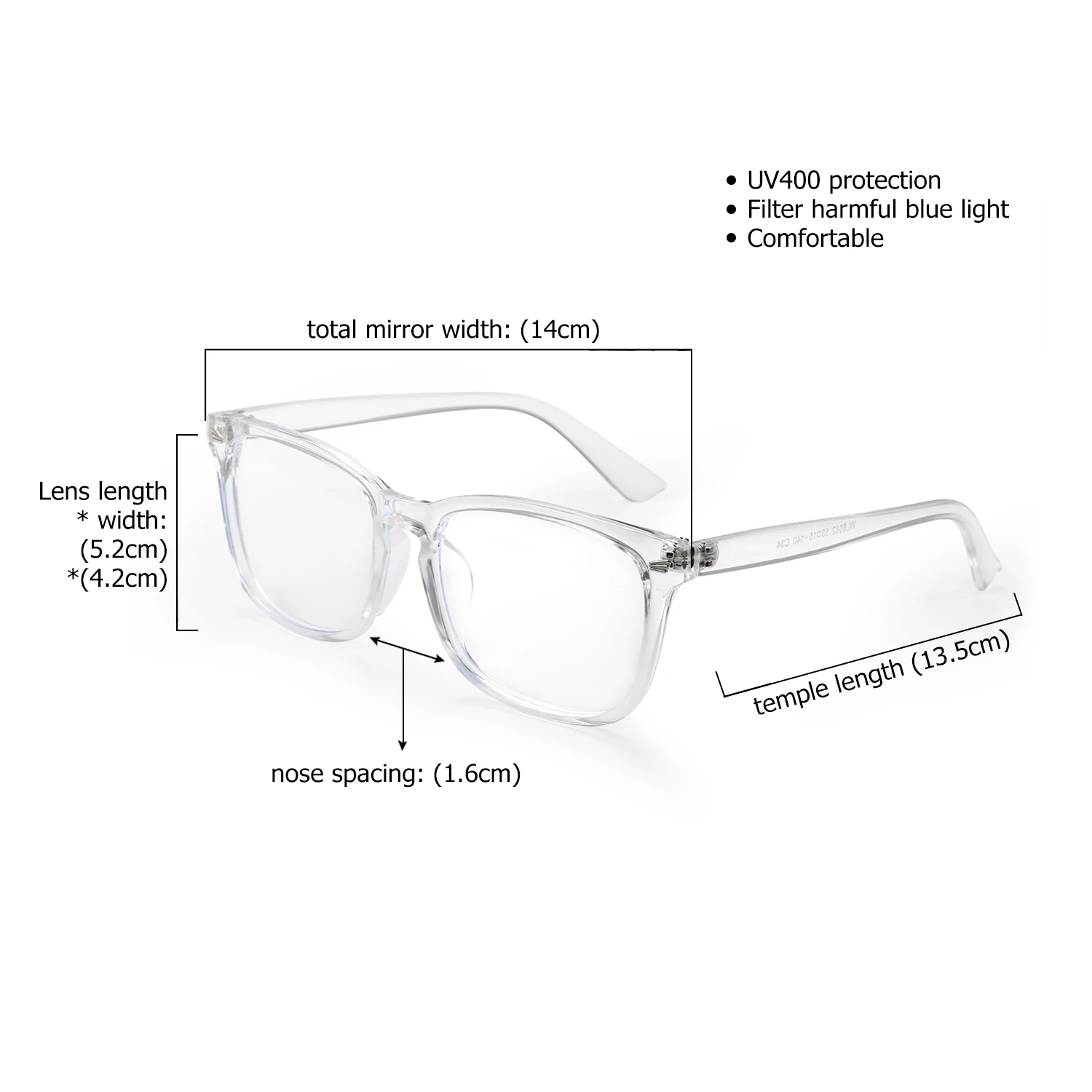 Blue Light Blocking Computer Gaming Glasses Vintage Oversized Square Frame Classic Lens Anti Ray Eyeglasses for Women and Men