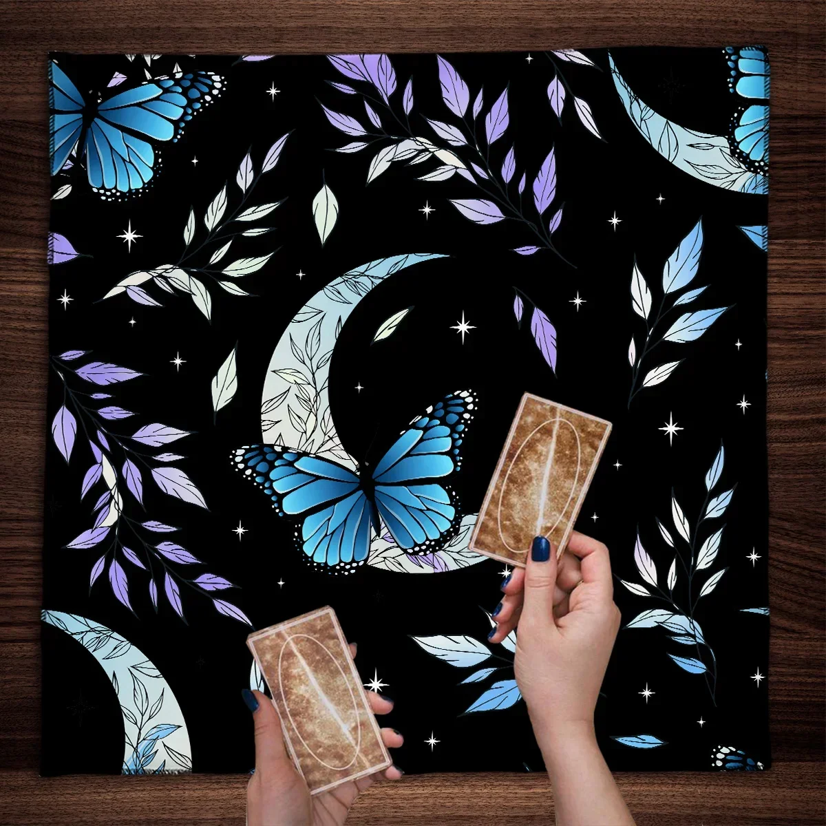 Moon Phase Butterfly Tarot Tablecloth Botanical Celestial Altar Cloth  Tarot Mat Tapestry Wall Hanging Tarot Spread Home Decor