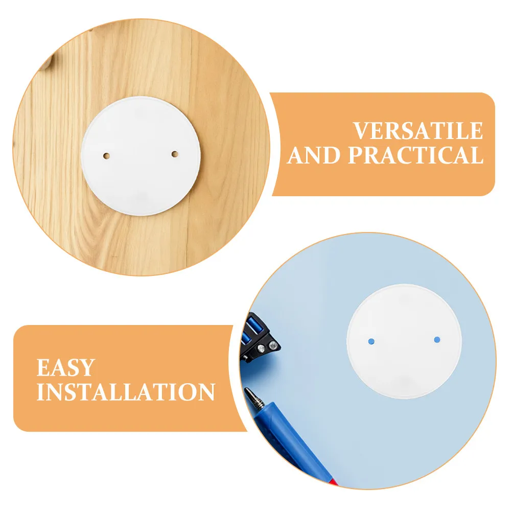 20Pcs Round Ceiling Electrical Cover Plate Plastic Blank Cover for Ceiling Light Fixture Outlet Box Hole Concealment Versatile
