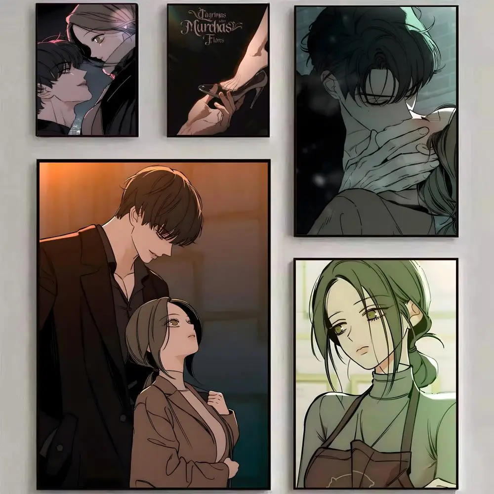Anime Tears on a Withered Flower Waterproof Wall Stickers Decor Art Poster HD art sticky wall waterproof home living room bedroo